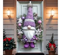 Christmas Decor 35 X 71 Inch Christmas Door Cover Santa Claus Pattern Day Door Decoration Festival Party Decoration for Stylish Indoor Winter Decor