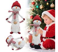 Christmas Decor Christmas Decorations and Ornaments Snowman Santa Gnome Doll with Resin Face Cute Winter Ornament,