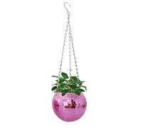 Christmas Decor Disco Ball Planter Vase Wall Hanging Planter Pot Flower Pots Rope Hanging Flowerpot Balcony(H,20cm)