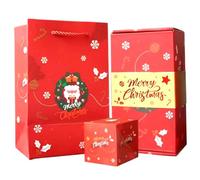 Christmas Decor Explosion Box Bouncing Christmas Surprise Boxes with 12 Bounce Boxes Creative Money Box for Cash for Women, Men, Kids(Style1)