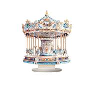 Christmas Decor Figurine Christmas Rotating Merry - go - round Small Ornament Flat Decoration Multi Functional Desktop Display Home Decoration