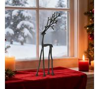 Christmas Decor Metal Reindeer Metal Deer Decor Reindeer Christmas Decor Black Reindeer Black Finish European-Style Modern Decorative (A)