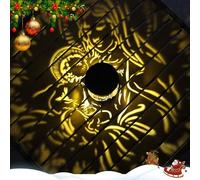 Christmas Decor Virgin Mary Theme Solar Fence Lights - Solar Lights Outdoor Waterproof Holy Mother Metal Wall Deck Fence Light for Post Patio Backyard - Christmas Decorations Gifts for Women Mom.