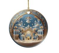Christmas Decor Xmas Stereoscopic Vision Birth Blessing Pendant 3d Effect