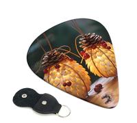 Christmas Decorate With Lights Guitar Plectrums, 6 Guitar Plectrums, Double Sided Printing, For Acoustic Guitar, Bass, Ukulele, Electric Guitar (0.46 Mm 0.71 Mm 0.96 Mm)