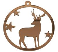 Christmas Decoration Acrylic Copper/Silver Reindeer 10 cm