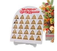 Christmas Decoration Advent Calendar, Countdown Calendar for Christmas Trees - 24 Days Advent Calendar | 2D Acrylic Desk Ornament for Home Decor