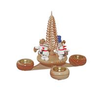 Christmas Decoration Advent Candle Holder with Snowmen Colorful 22.5x22.5x22.5cm