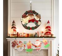 Christmas Decoration An Elegant Is Hung In Front Of The Door To Welcome (Brown2, 31CM)
