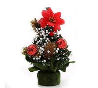 Christmas Decoration Artificial Mini Christmas Tree Decor with Ornaments 20cm Tall Xmas Tabletop Tree Decoration Home Office Decor
