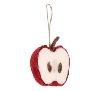Christmas Decoration, Autumn Decoration, Hanging Felt Red Apple Bauble, Hanging Fruit Christmas Decoration, Christmas Felt Fruit Bauble, Wool Half Red Apple Xmas Tree Ornament