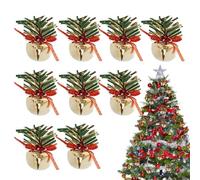 Christmas Decoration Bells Small Metal Decorations with Bows