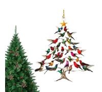 Christmas Decoration Birds, Stackable Bird Pendant for Christmas Tree, Coloured Pendant for Garden, Wall, Home Decoration, Christmas Time