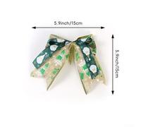 Christmas Decoration Bows 10 Pcs, Burlap Butterfly Ribbon for Christmas Tree Pendant and Wrapping, 15x15 cm Holiday Décor with Assorted Designs(C)