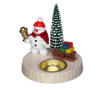Christmas Decoration Candle Holder Snowman With Sled And Tealight