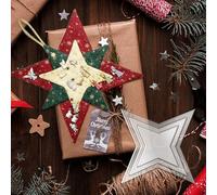 Christmas Decoration Christmas Tree Hanging Ornament Christmas Patchwork Star Template Set, Christmas Patchwork Four Corner Star Template Indoor Home Decor Merry Christmas Decoration