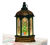 CHRISTMAS DECORATION - Create a festive holiday atmosphere, Victorian style illuminated case, internal motor propeller + warm glow, mineral enriched fluid glow | Perfect for office and
