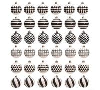 Christmas Decoration Essentials Set of 6 Hanging Plastic Balls Suitable for Various Uses (C)