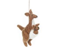 Christmas Decoration, Felt Kangaroo Bauble, Wool Kangaroo Fun Xmas Tree Ornament, Hanging Felt Easter Decoration, Handmade Kangaroo Figurine, Felt Animal, Mini Kangaroo Gift