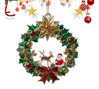 Christmas Decoration for Indoor, Flat Santa Claus Decoration for Home, Snowflakes Decoration for the Christmas Tree - for Decoration of Living Room, Entrance, Door, Balcony, Desk, Party P