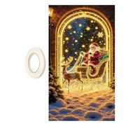 Christmas Decoration for the Front Door, 178 x 89 cm, Fluorescent Party Accessories, Background Decoration for Photography - for Winter, Patio, Garden, Wall, Home