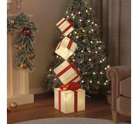 vidaXL Christmas Decoration Gift Box 80 LEDs Warm White