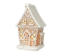 Christmas Decoration, Gingerbread House Ornament, Traditional Vintage Xmas Decoration, Christmas Village Scene Gingerbread House with Pitched Roof Figurine, Christmas Window Display Decoration