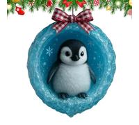Christmas Decoration in the Shape of Animal Figures, 2D Acrylic Figure with Ice Crystal Cave Design, Ice Crystal Cave Animal Decorations for Hanging, for Home, Farmhouse, Holiday, Bedroom, Festival