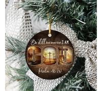 Christmas Decoration Jesus Be Still And Now That I'M God Xmas Hanging Double Sided Keepsake For Party Women Collection