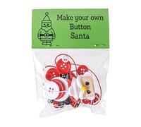 Christmas Decoration Kit with Buttons | Creative Santa Claus Handmade - Craft Set Buttons Festive Decorations for Beginners Adults Children Party Home Favors