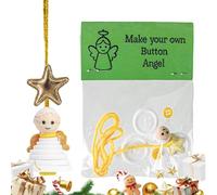 Christmas Decoration Kit with Buttons - Hanging and Educational - Santa Claus and Snowman Buttons Making Kit - for Wall Door Sill Living Room Bedroom Party Children