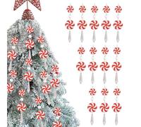 Christmas Decoration Made of S - 12 Pieces Christmas Decoration Craft Set Acrylic Peppermint Pendant, for Home, Wreaths, Parties, Outdoors, Fireplace, Wall, Window
