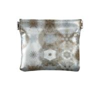 Christmas Decoration Many Fractal Stars Women's Small Leather Coin Purse Portable Card Cases Money Organizers for Women, Christmas Decoration Many Fractal Stars, One Size, Travel Accessory