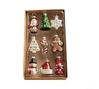Christmas Decoration Ornament, 9 PCS Holiday Tree Decorations for Home Festive Display Lightweight and Ea-sy to Hang Red Green White Color Set