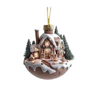 Christmas Decoration Pendant 2D Acrylic Coffee Cup Snow House Christmas Tree Hanging Ornaments, Christmas Tree Pendant Car Interior Backpack Pendant For Tree Decorating Holiday Coffee Cup Ornaments