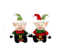 Christmas Decoration - Plush Elf Pack Of 2 Assorted