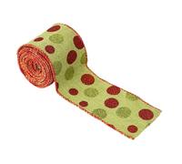 Christmas Decoration Ribbon 5Yards Burlap Design with Built in Wire for Shaping Bowknot and Wire Holiday Decors Ribbon