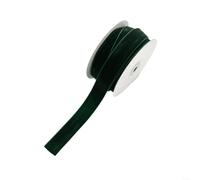 Christmas Decoration Ribbon Roll 10M Velvet Cloth Single Side Flocking Craft Ribbon for DIY Crafts Present Wrapping Tree Decor 1.5cm 2.5cm Width Red Brown Green(2.5cm Deep Green)
