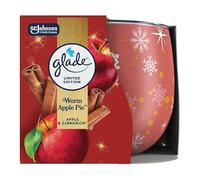 Christmas Decoration Scented Candle 108g Glass Jar Wax Made Without Palm Oil Burn time of 25 Hours (Warm Apple Pie)