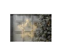 Christmas Decoration - Starburst Snowflake Hanging Light Warm White 60Cm