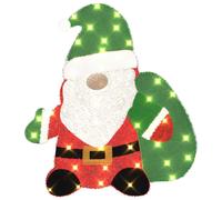 Vidaxl Lighted Santa Claus Warm White 62 X 70 Cm Tinsel Fabric