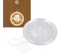 Christmas Decoration Window Light, Battery Operated 3D Bell Pattern LED Light, Warm White for Home, Office, and Party Decor