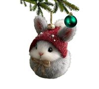 Christmas Decoration with Animals, 2D Acrylic Funny Christmas Decorations - Lovely Animal Christmas Decoration for Christmas Trees for Hanging, for Party, Farmhouse, Holiday, Bedroom, Festival
