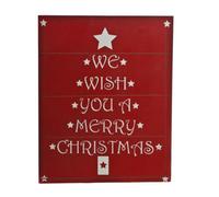 Christmas Decoration - Wooden Wall Art We Wish You A Merry Christmas