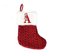 Christmas Decoration Woolen Letter Christmas Stocking Ornament Stocking Ornament Letter Candy for Window