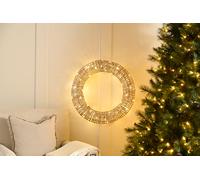 Christmas Decoration Wreath Light Warm White Indoor 60 LED - 60cm