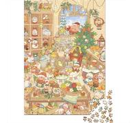 Christmas Decorations 1000 Pieces 1000 Pieces Jigsaw Puzzles for Adults Sturdy Cardboard Home Decoration Wall Display Spring Festival Gift Indoor Activity 38x26cm/1000pcs