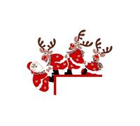 Christmas Decorations 1PC Christmas Santa Clau Door Corner Decoration DIY Stitching Home Homes Funny On My Door Corner Movie On My So(A,One Size)