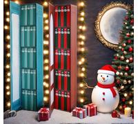Christmas Decorations,2025 Mini Book Ornament Advent,Advent Calendar with 24 Book Gift,Christmas Books Countdown Calendar for Books Lovers,Holiday Decorations (BLUE+RED-2PCS)