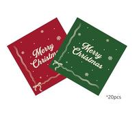Christmas Decorations 20Pcs Christmas Plaid Napkins Plaid Paper Towel for Party Supplies for Stylish Indoor Winter Decor